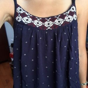 Navy sleeveless Blouse